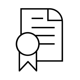 ISO Certification, Trademark, and Copyright Registration Icon